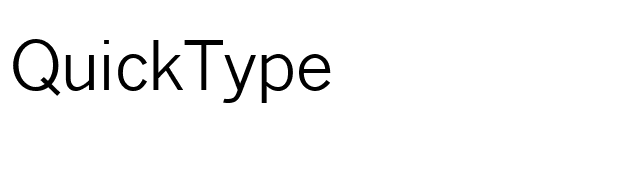 QuickType font preview