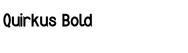 Quirkus Bold font preview