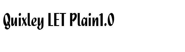 Quixley LET Plain1.0 font preview