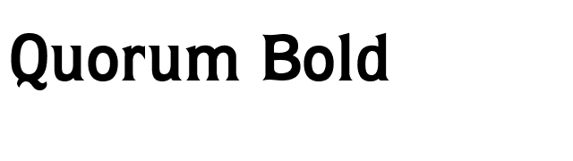 Quorum Bold font preview