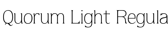 Quorum Light Regular font preview