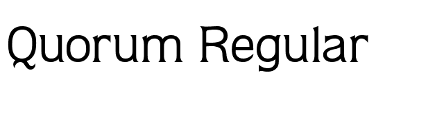 Quorum Regular font preview