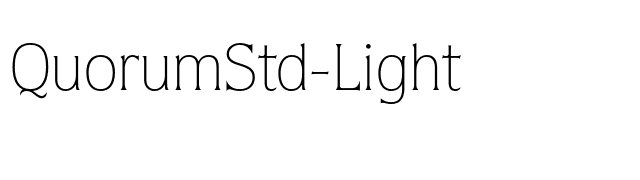 QuorumStd-Light font preview