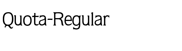 Quota-Regular font preview