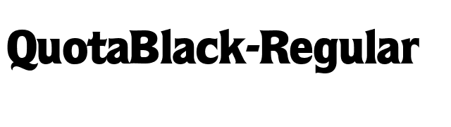 QuotaBlack-Regular font preview