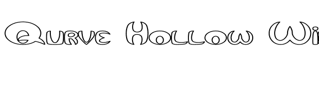 Qurve Hollow Wide font preview
