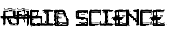 Rabid Science font preview