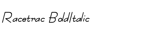Racetrac BoldItalic font preview