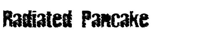 Radiated Pancake font preview