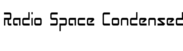 Radio Space Condensed font preview