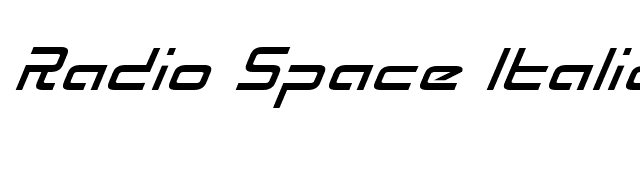 Radio Space Italic font preview