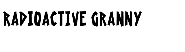 Radioactive Granny font preview