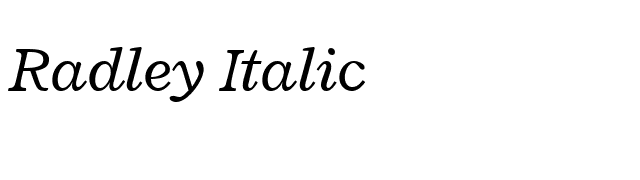 Radley Italic font preview