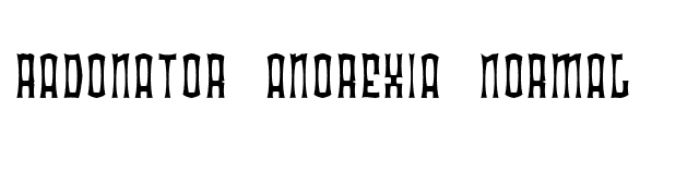 Radonator Anorexia Normal font preview