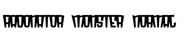 Radonator Monster Normal font preview