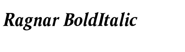 Ragnar BoldItalic font preview