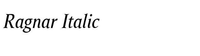 Ragnar Italic font preview