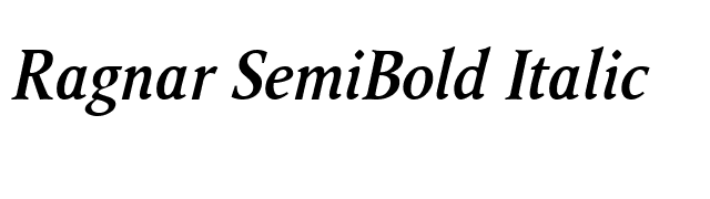 Ragnar SemiBold Italic font preview