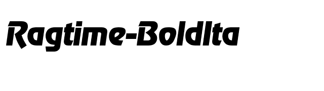 Ragtime-BoldIta font preview