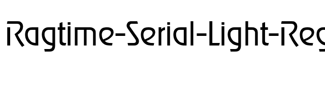 Ragtime-Serial-Light-Regular font preview