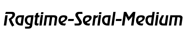 Ragtime-Serial-Medium-RegularItalic font preview