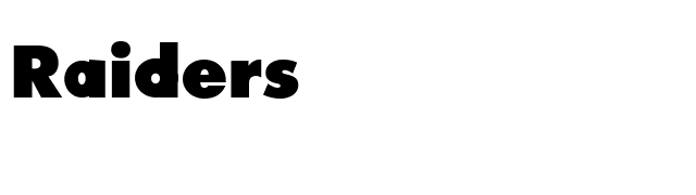 Raiders font preview