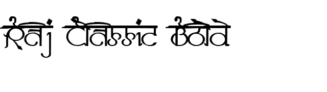 Raj Classic Bold font preview