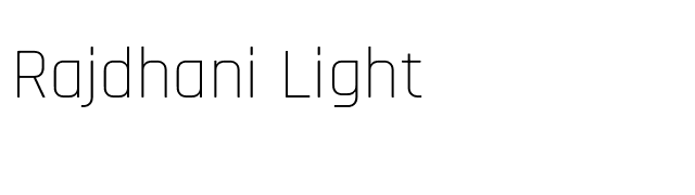 Rajdhani Light font preview