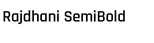 Rajdhani SemiBold font preview
