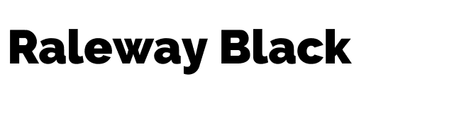 Raleway Black font preview
