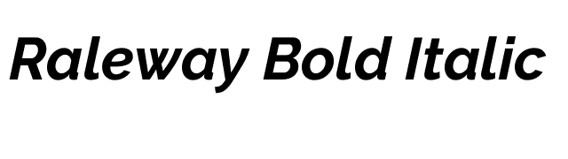 Raleway Bold Italic font preview