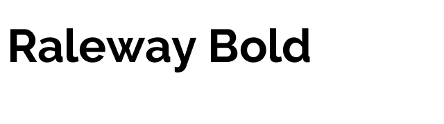 Raleway Bold font preview