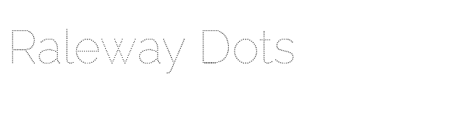 raleway-dots font preview