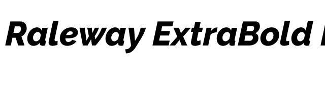 Raleway ExtraBold Italic font preview