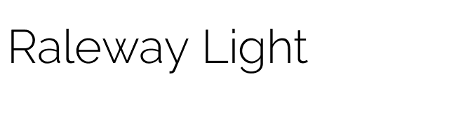 Raleway Light font preview