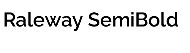Raleway SemiBold font preview