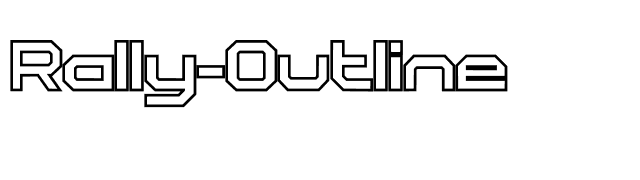 Rally-Outline font preview