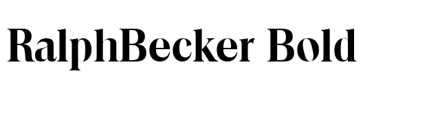 RalphBecker Bold font preview