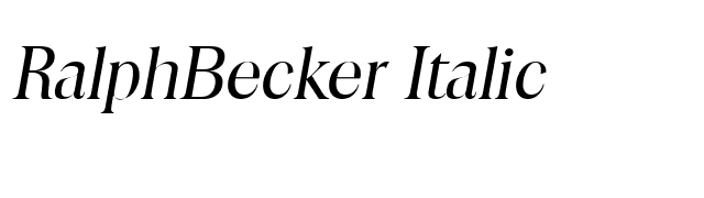 RalphBecker Italic font preview
