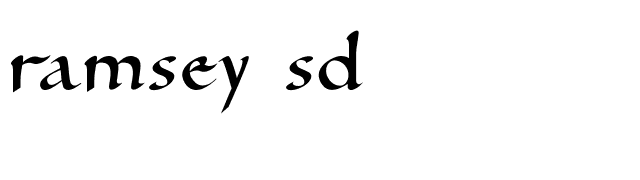Ramsey SD font preview