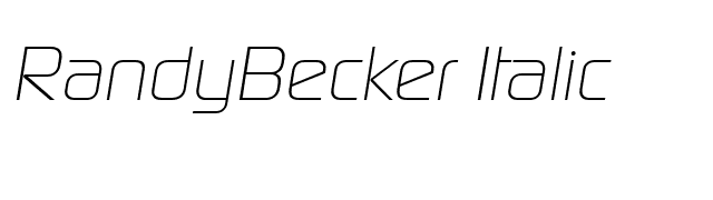 RandyBecker Italic font preview