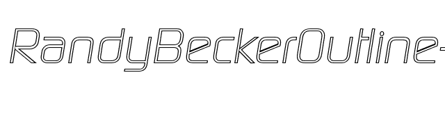 RandyBeckerOutline-Italic font preview