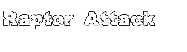 Raptor Attack font preview