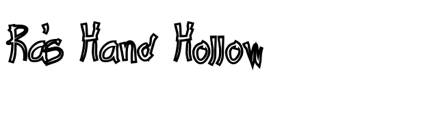 Ra's Hand Hollow font preview