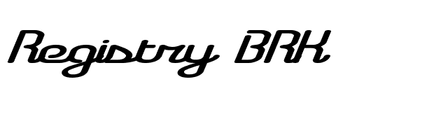 Registry BRK font preview
