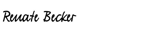 Renate Becker font preview