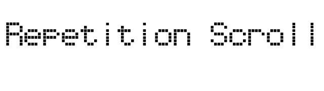 repetition-scrolling font preview