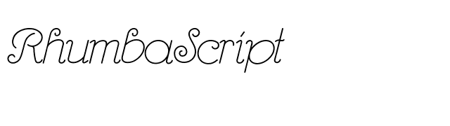 RhumbaScript font preview