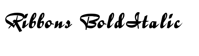 Ribbons BoldItalic font preview