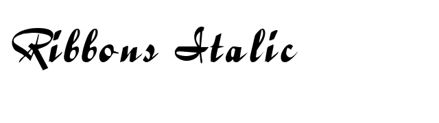 Ribbons Italic font preview